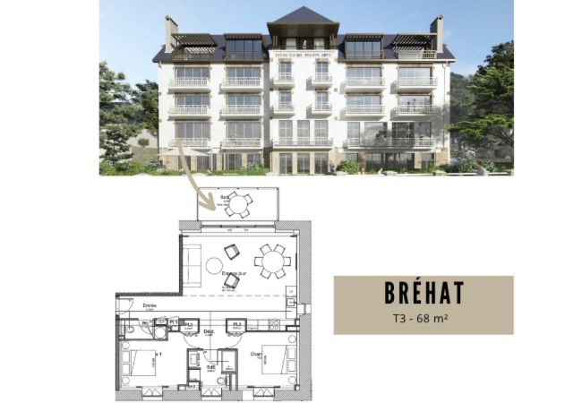 Apartment in Trébeurden - Bréhat T3, acces plage et vue Apartment in Trébeurden - Bréhat T3, acces plage et vue