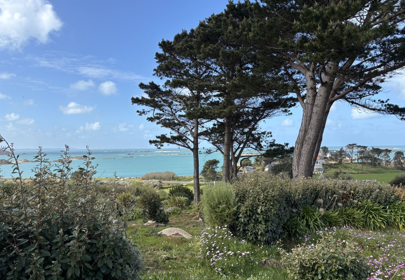 Villa à Trébeurden - le jardin face à la mer